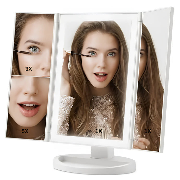 Lunash® Touch LED 3 Kanatlı Makyaj Aynası